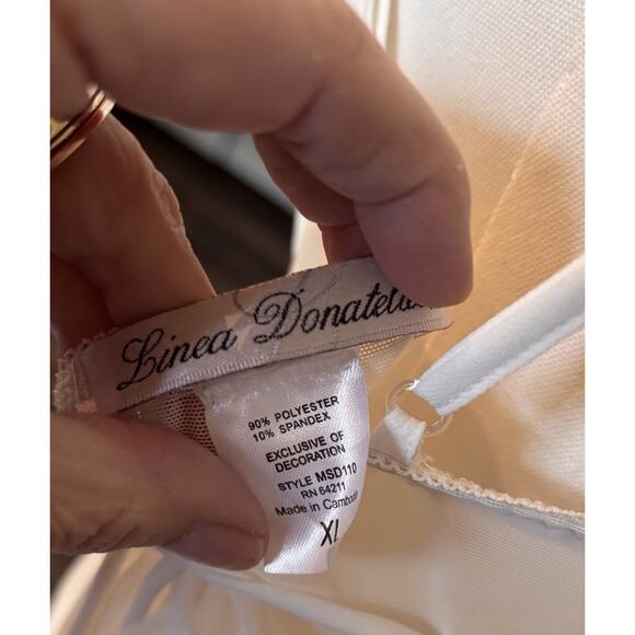 Linea Donatella White Ivory Lace Peignoir Set Nightgown Robe XL Wedding Lingerie - Picture 6 of 8